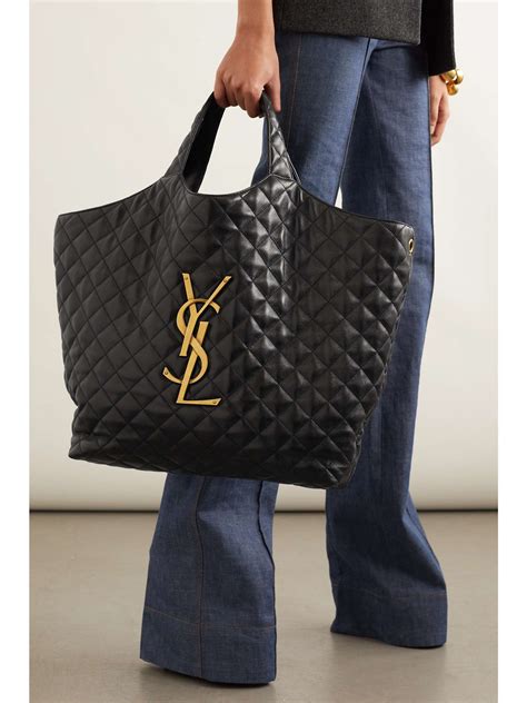 ysl quilted tote bag|yves saint laurent shopping tote.